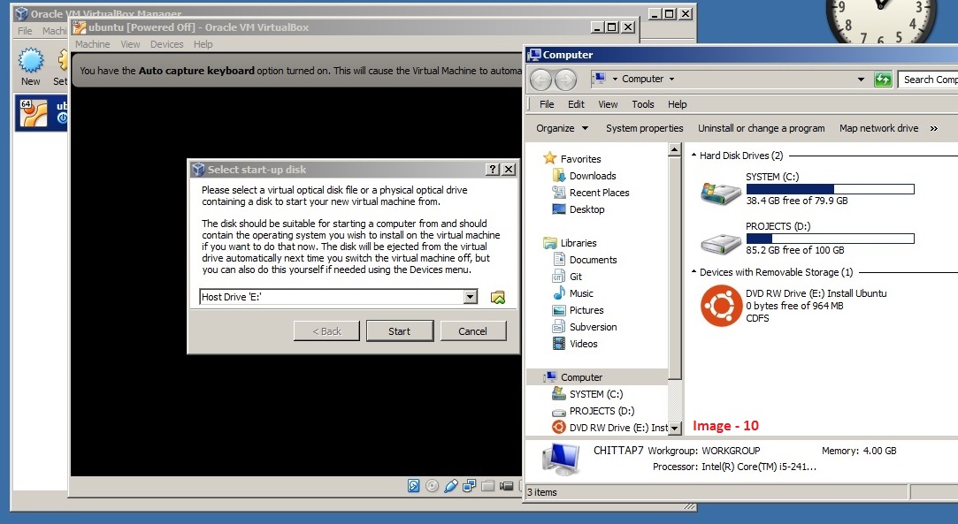 Install Linux as Guest operating system on Oracle VM Virtual Box and configure Port Forwarding