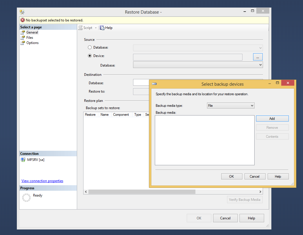 How to Restore Database using SQL Management Studio
