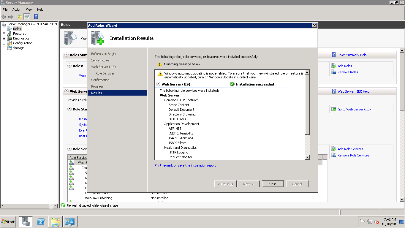 How to install IIS Web Server on Amazon EC2 Instance Windows Server 2008